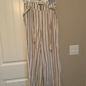 Womens Rewash linen striped pants. Size medium.